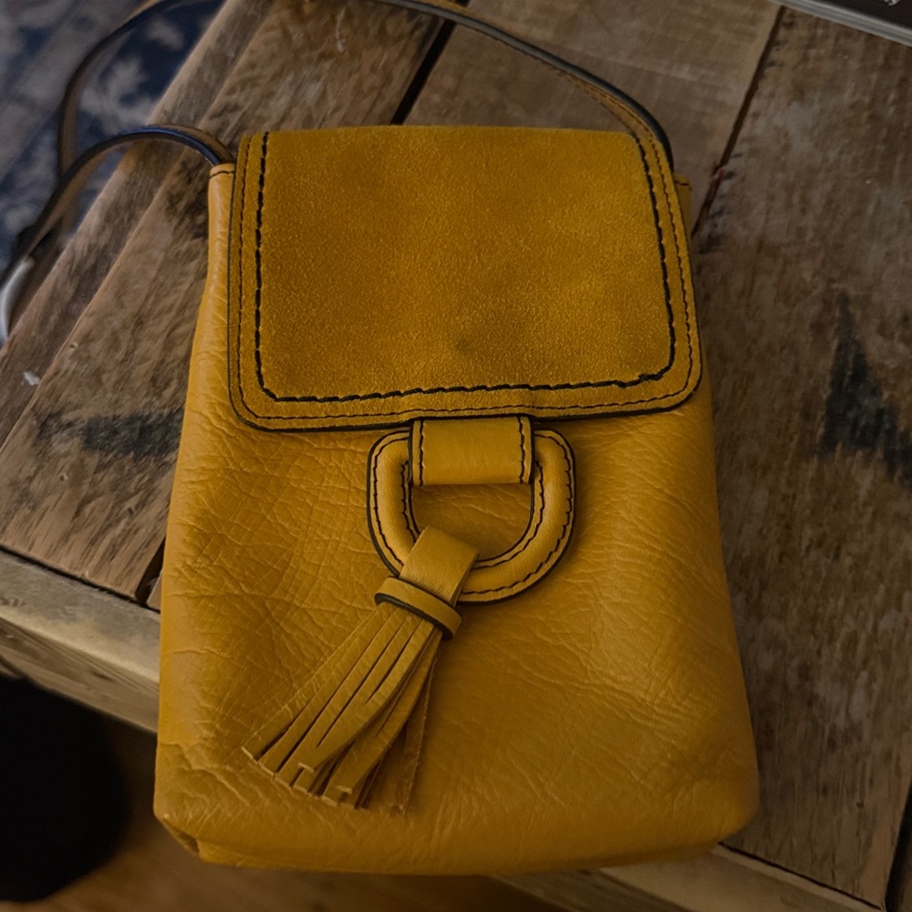 Fossil Yellow Crossbody Bag